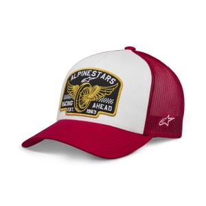 Шапка Alpinestars Heritage Patcher червено и бяло