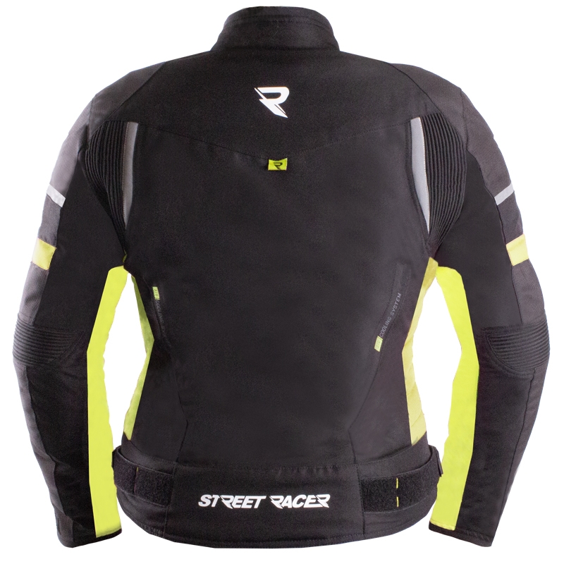Мотоциклетно яке за жени Street Racer Betty II black-fluo yellow