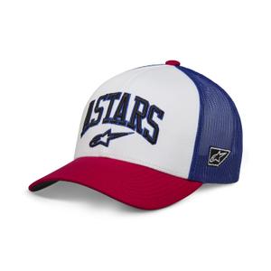 Шапка Alpinestars Dunkerer бяло-червено-синьо