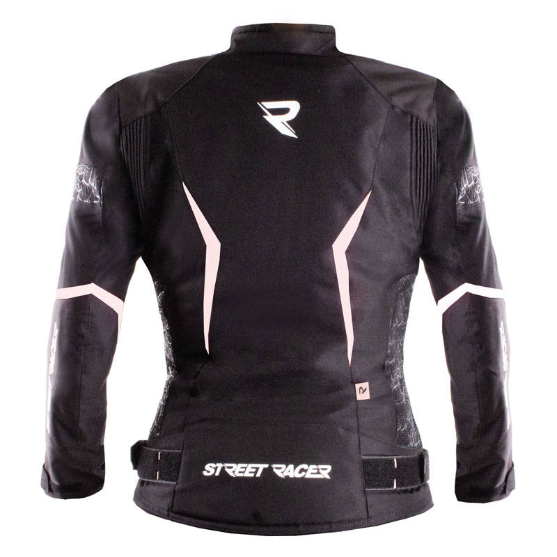 Дамско яке за мотоциклет Street Racer Rose Black and White