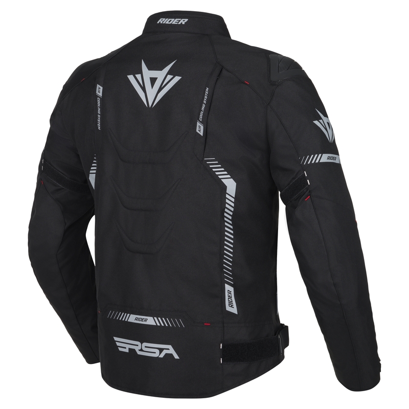 Мотоциклетно яке RSA Rider черно-сиво-червено