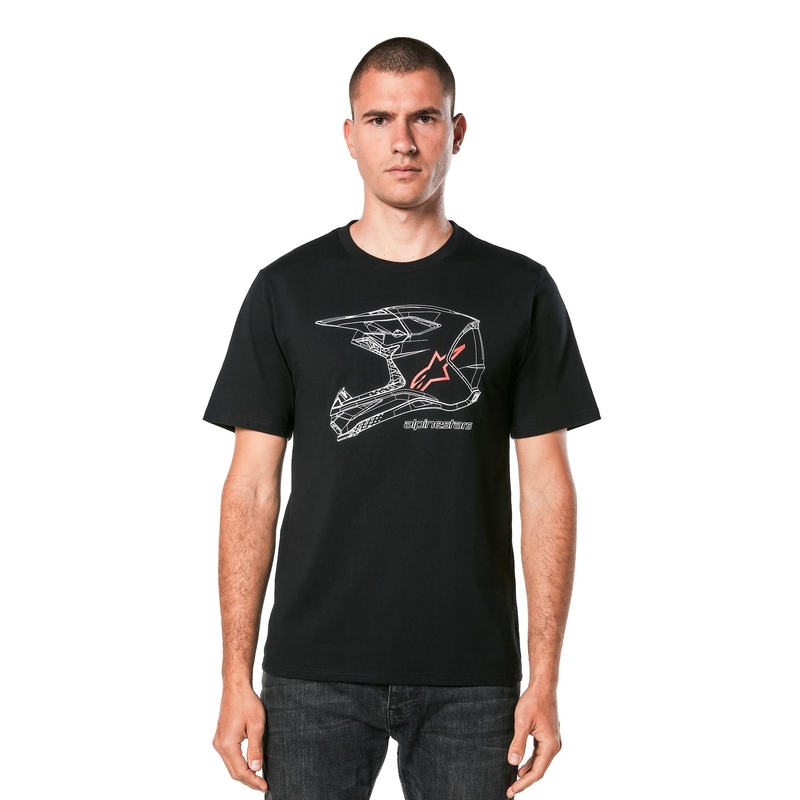 Тениска Alpinestars MX Каска CSF черна