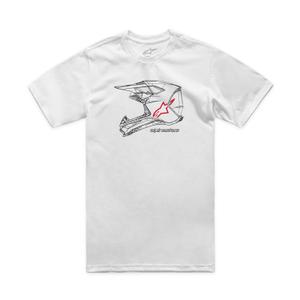 Тениска Alpinestars MX Каска CSF бяла