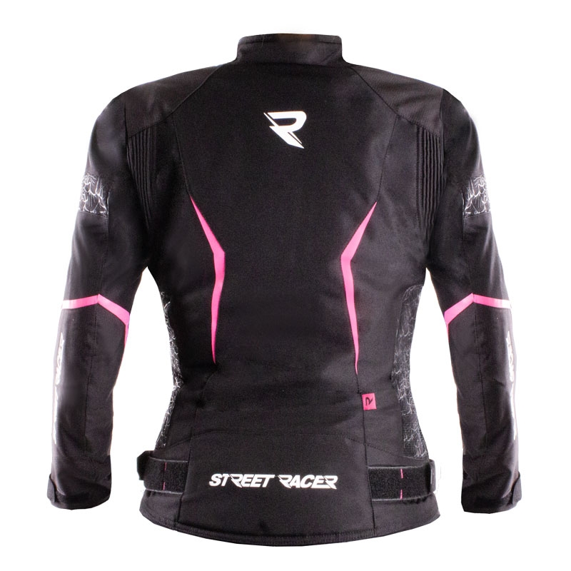 Дамско яке за мотоциклет Street Racer Rose Air Black and Pink