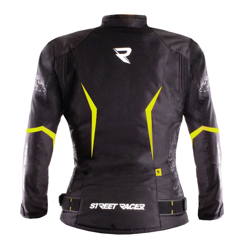 Дамско яке за мотоциклет Street Racer Rose Air black-fluo yellow