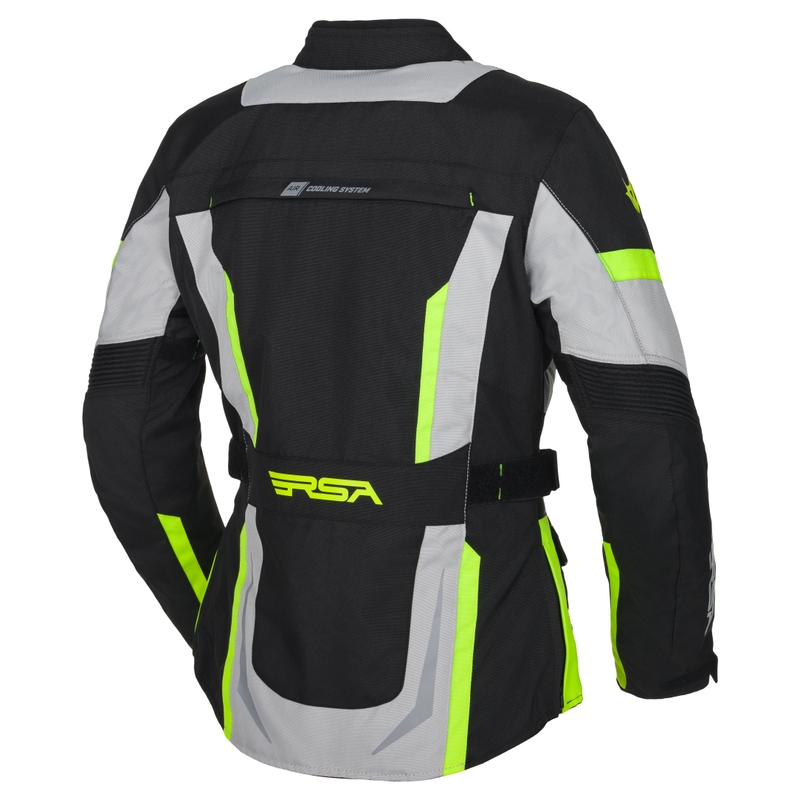 Дамско яке за мотоциклет RSA EXO 2 black-grey-fluo yellow