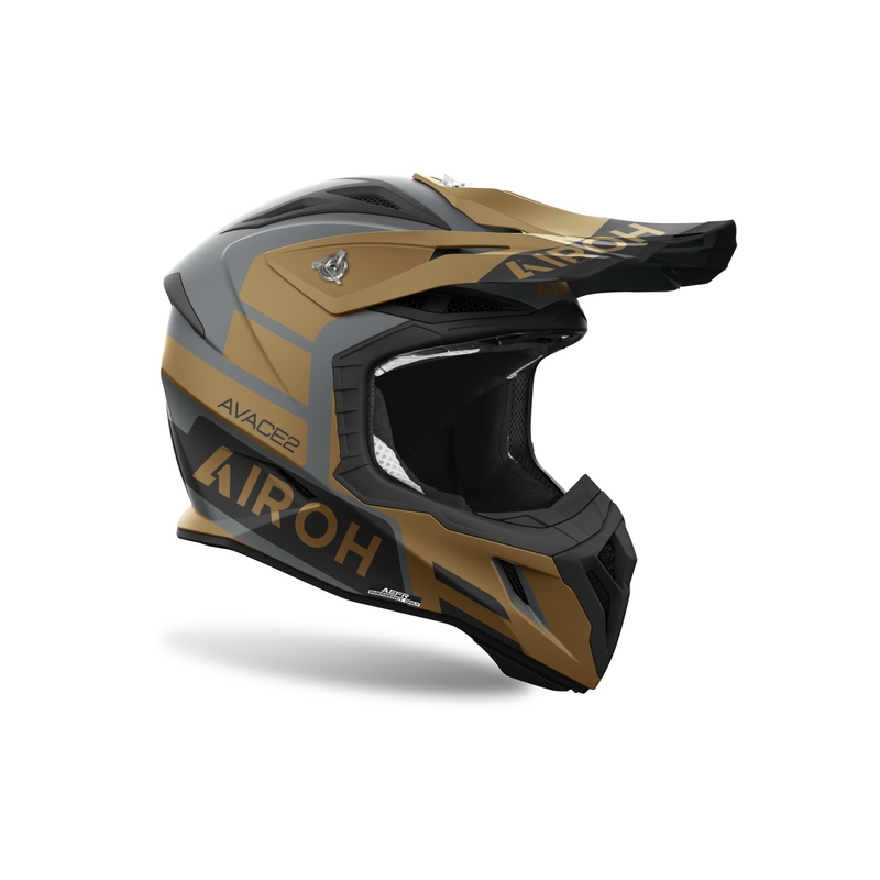 Каска за мотокрос Airoh Aviator Ace 2 Sake, матово златиста