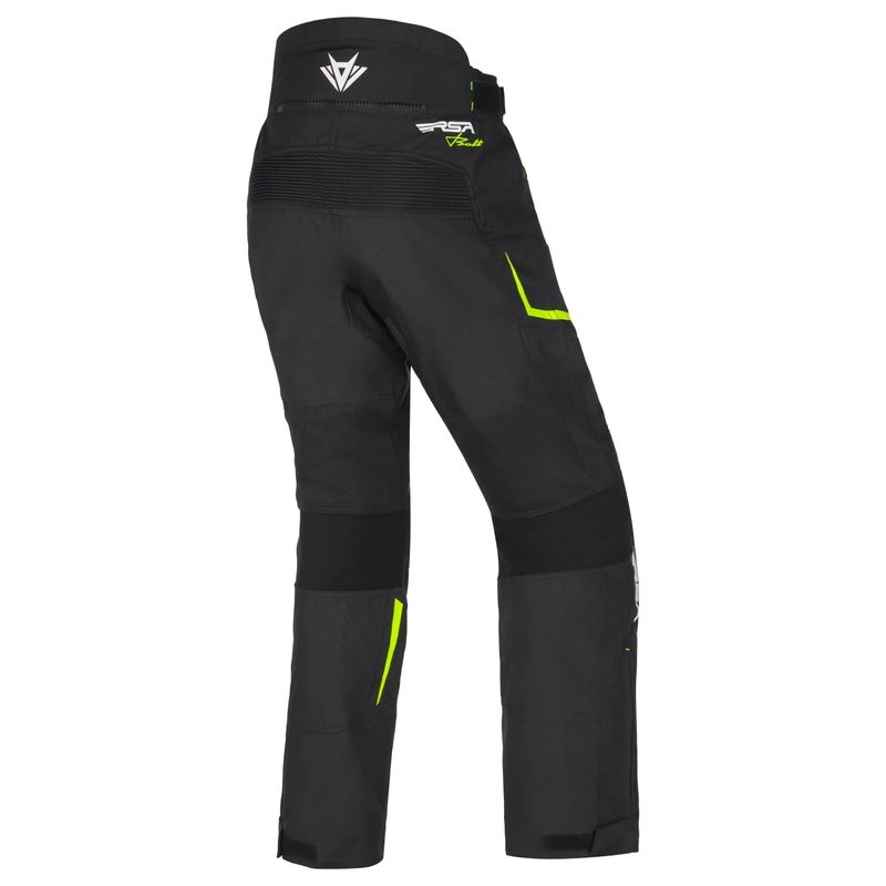 Дамски панталони за мотоциклетизъм RSA Bolt Black-White-Fluo Yellow
