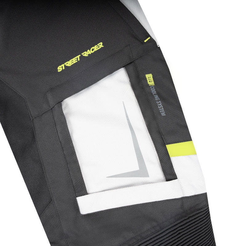 Дамски панталони за мотоциклети Street Racer Hilax Black-Gray-Fluo Yellow