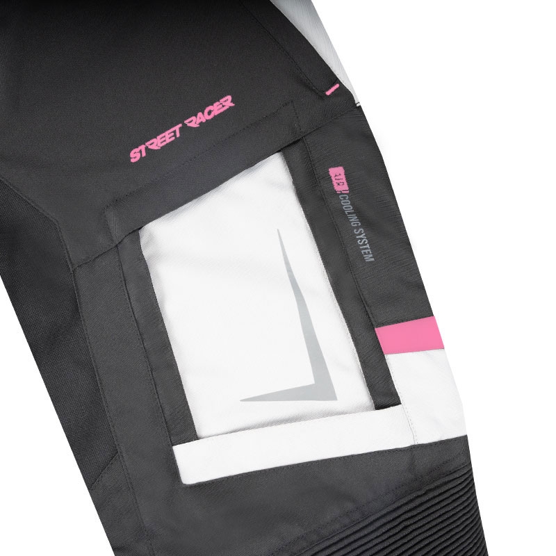 Дамски панталони за мотоциклети Street Racer Hilax Black-Grey-Pink