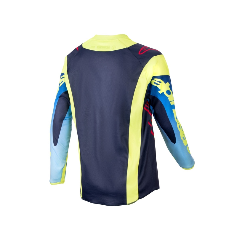 Dětský motokrosový dres Alpinestars Racer Hoen 2024 fluo žluto-modro-červený