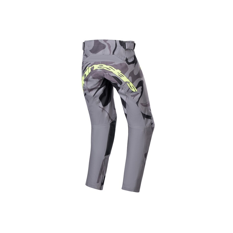 Dětské motokrosové kalhoty Alpinestars Racer Tactical 2024 šedá camo-fluo žluto-černé