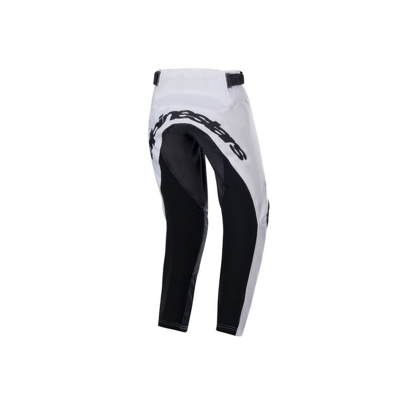 Детски панталон за мотокрос Alpinestars Racer Lucent бял-черен-флуто жълт