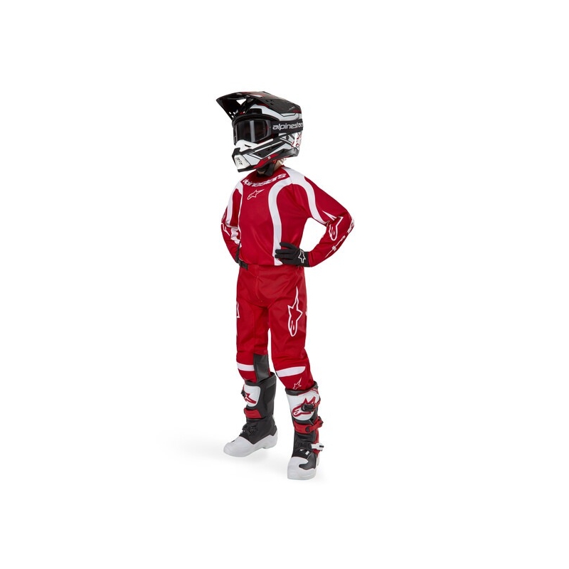 Alpinestars Racer Lurv 2024 Детски панталони за мотокрос Червено и бяло