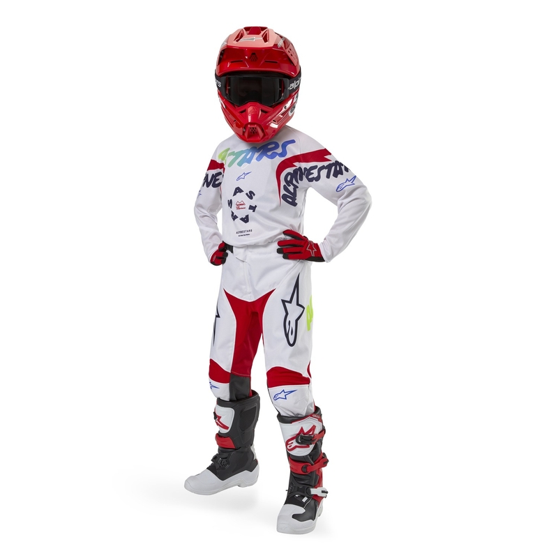 Alpinestars Racer Hana 2024 Детски панталони за мотокрос Бели и цветни