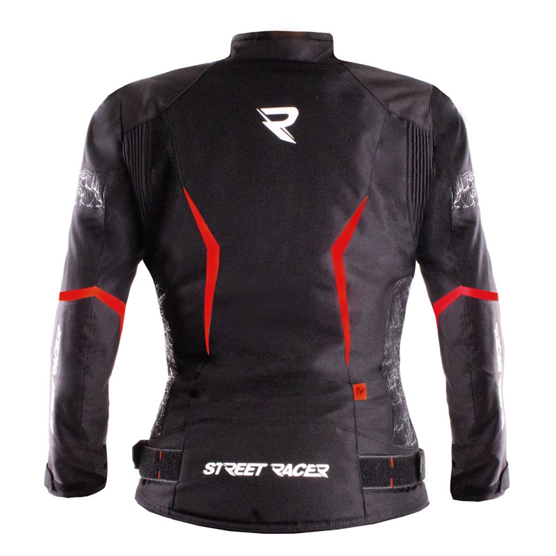 Дамско яке за мотоциклет Street Racer Rose Air Black and Red