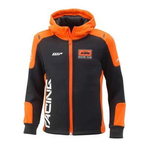 Детска блуза с качулка Team black-orange