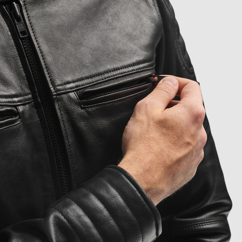 Кожено мотоциклетно яке Rebelhorn Hunter II черно