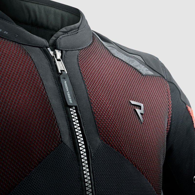 Мотоциклетно яке Rebelhorn Jax в черно и червено