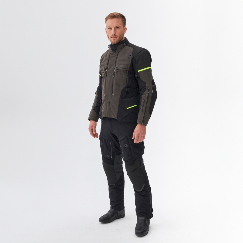 Мотоциклетно яке Rebelhorn Range антрацит-черно-флуорово жълто