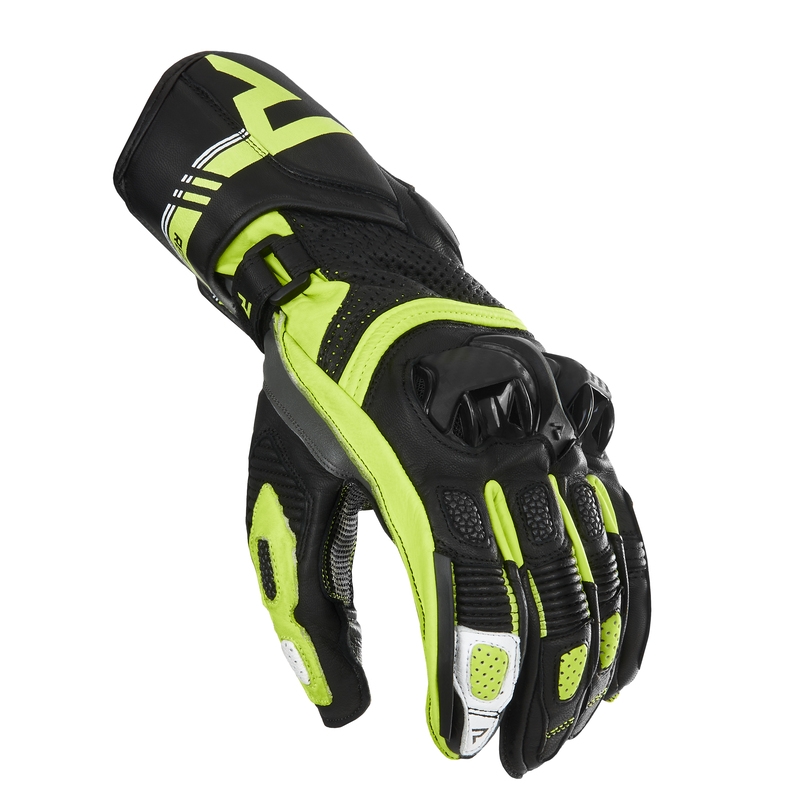 Мотоциклетни ръкавици Rebelhorn ST Long black-grey-fluo yellow разпродажба