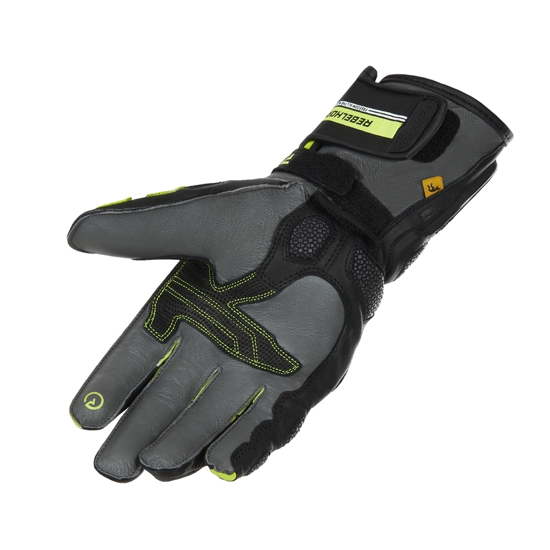 Мотоциклетни ръкавици Rebelhorn ST Long black-grey-fluo yellow разпродажба