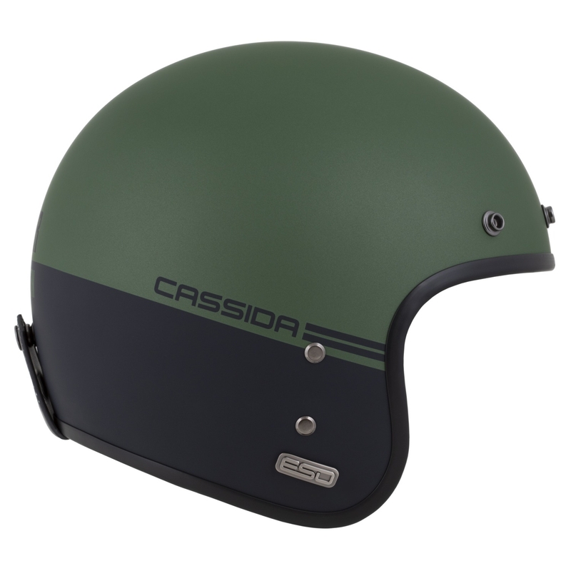 Отворена каска Cassida Ace Super Hooligan black matte-metallic green