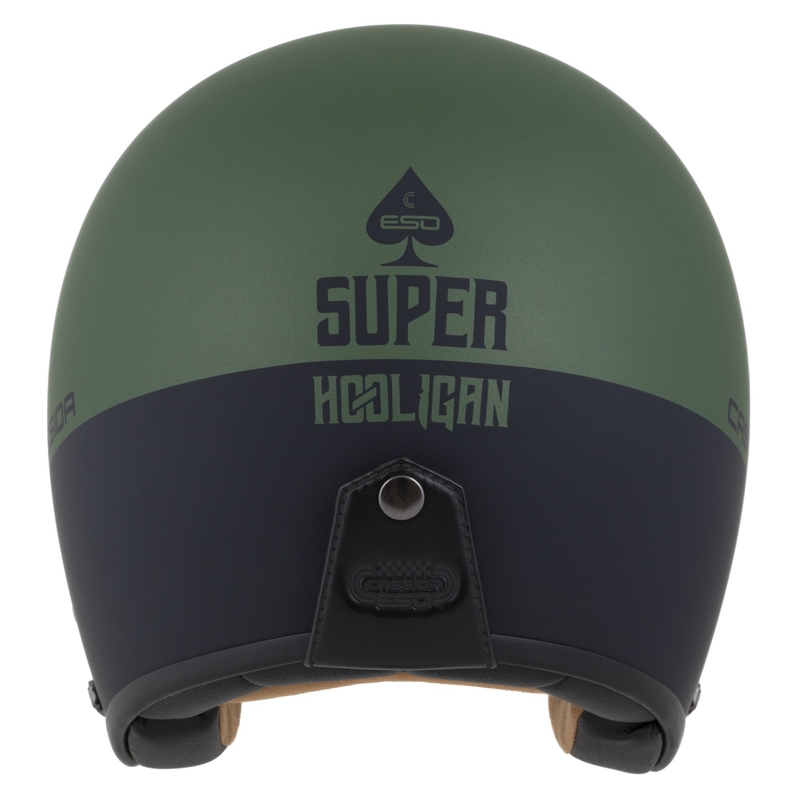 Отворена каска Cassida Ace Super Hooligan black matte-metallic green