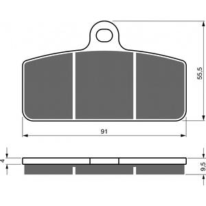 Brzdové destičky GOLDFREN S33 STREET REAR
