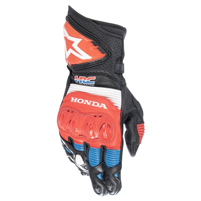 Ръкавици за мотоциклет Alpinestars GP PRO R 3 Honda черно-червено флуоресцентно-синьо-бело