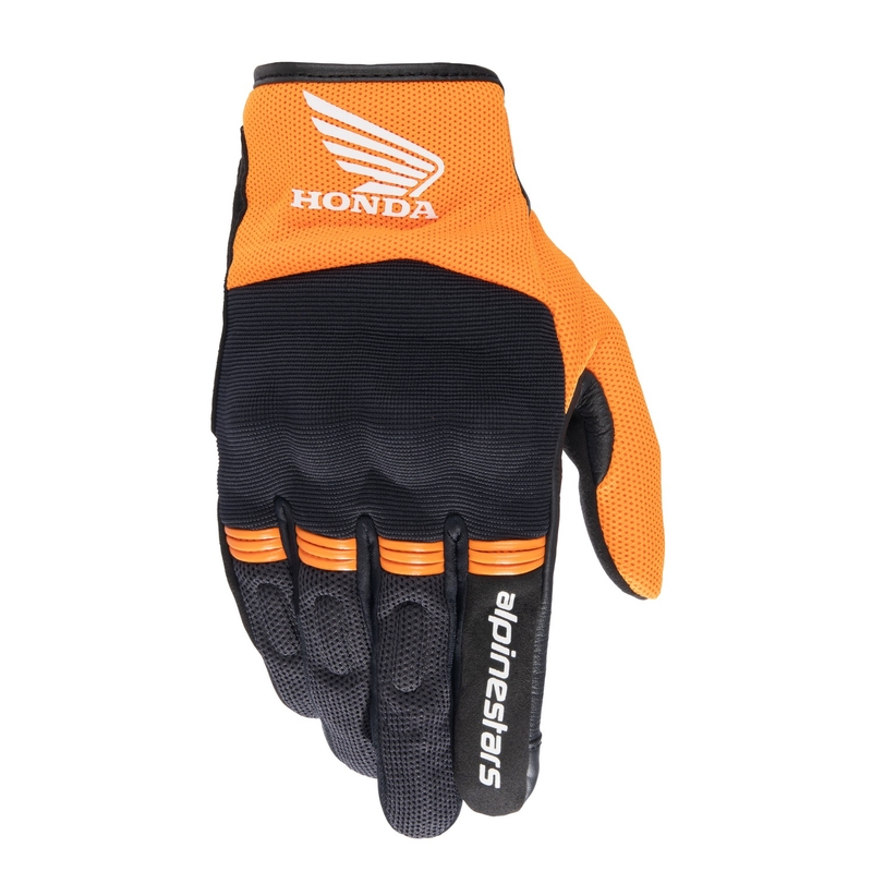 Мотоциклетни ръкавици Alpinestars Copper Honda черно-оранжеви