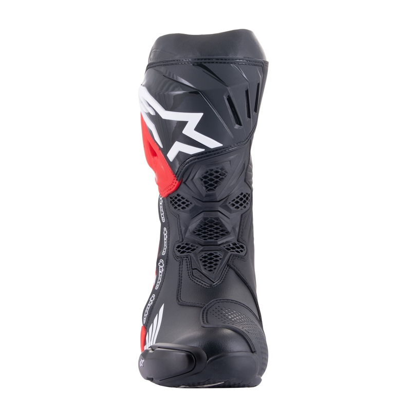 Мотоциклетни ботуши Alpinestars Supertech R Honda черно-червено флуоресцентно-синьо-бели