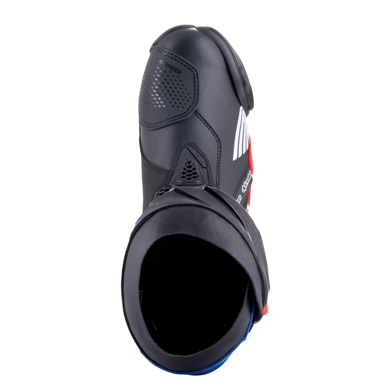 Мотоциклетни ботуши Alpinestars Supertech R Honda черно-червено флуоресцентно-синьо-бели