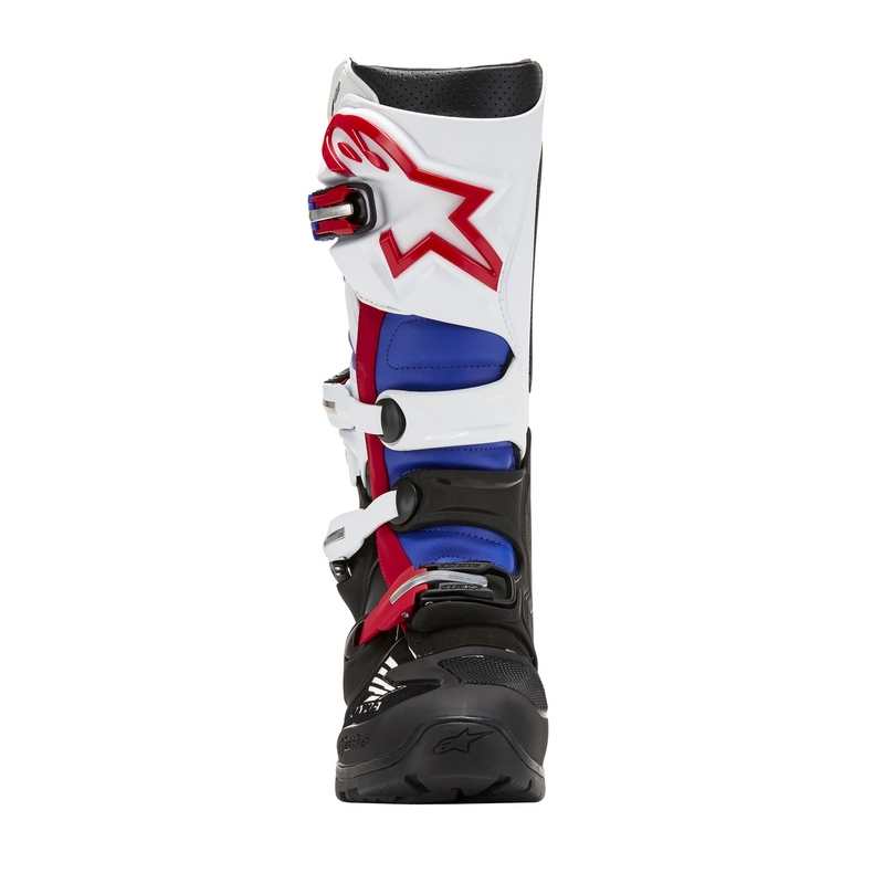 Мотоциклетни ботуши Alpinestars Tech 7 Enduro Drystar Honda, черно-синьо-бяло-червено