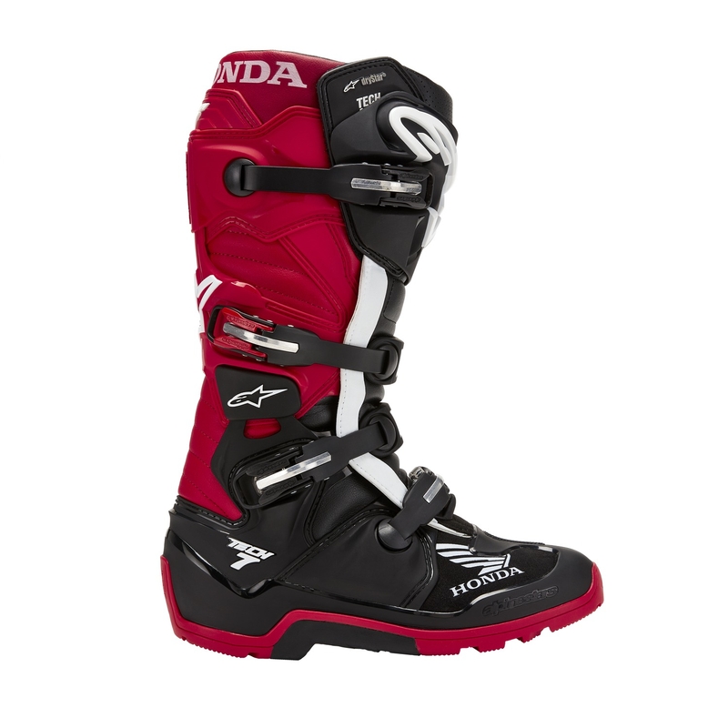 Мотоциклетни ботуши Alpinestars Tech 7 Enduro Drystar Honda, черно-червени