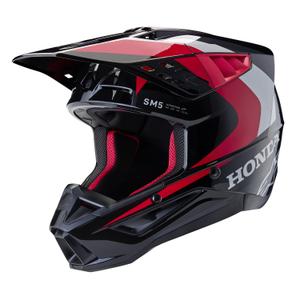 Alpinestars S-M5 Honda Каска за мотокрос 2024 черно-червено-сива