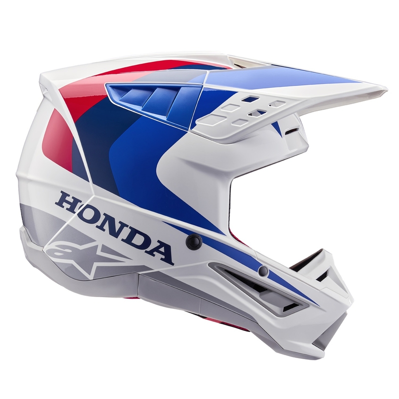 Колекция каски за мотокрос Alpinestars S-M5 Honda, бяло-синьо-червено