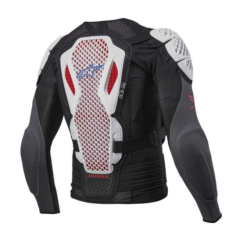 Колекция протектори за тяло Alpinestars Bionic Plus 2 Honda бяло-синьо-червено-черно
