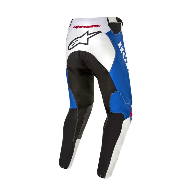 Колекция мотокрос панталони Alpinestars Racer Iconic Honda бяло-синьо-червено-черно