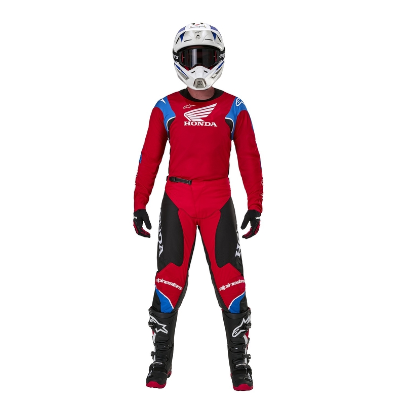 Alpinestars Racer Iconic Honda Motocross Pants Колекция червено-черно-синьо-бяло