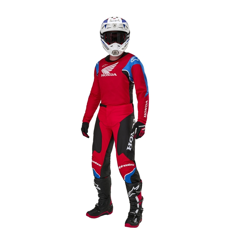 Alpinestars Racer Iconic Honda Motocross Pants Колекция червено-черно-синьо-бяло