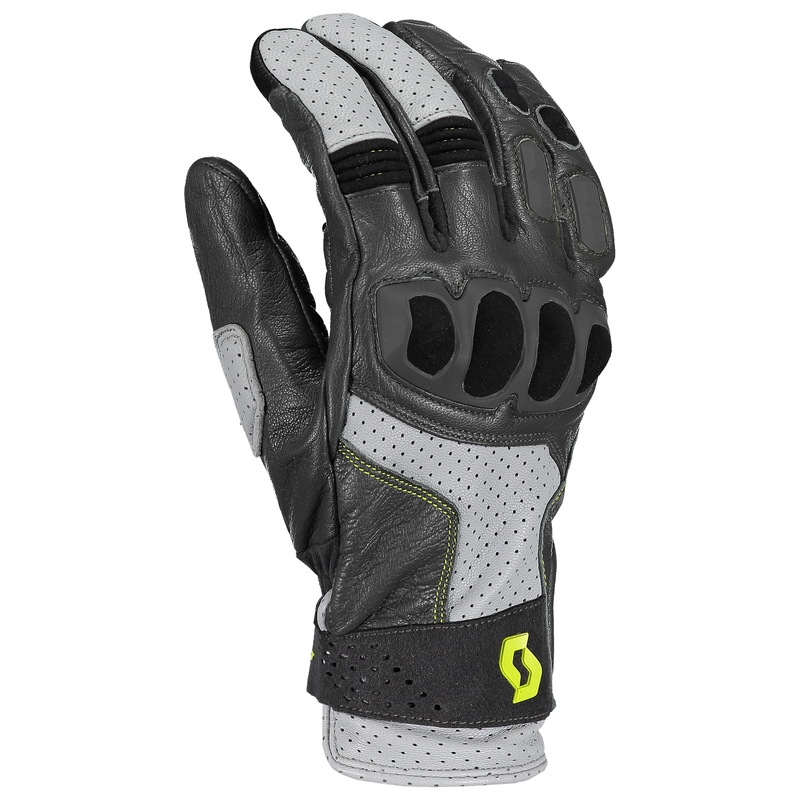 Кожени мотоциклетни ръкавици SCOTT SPORT ADV сиво-зелени