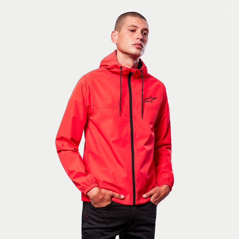 Bunda Alpinestars Treq Windbreaker červeno fluo-černá