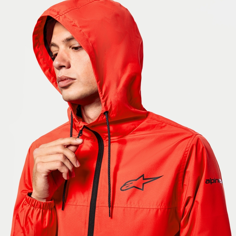 Bunda Alpinestars Treq Windbreaker červeno fluo-černá