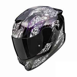 Интегрална мотоциклетна каска Scorpion EXO-1400 EVO II Air Fantasy черно-бяла