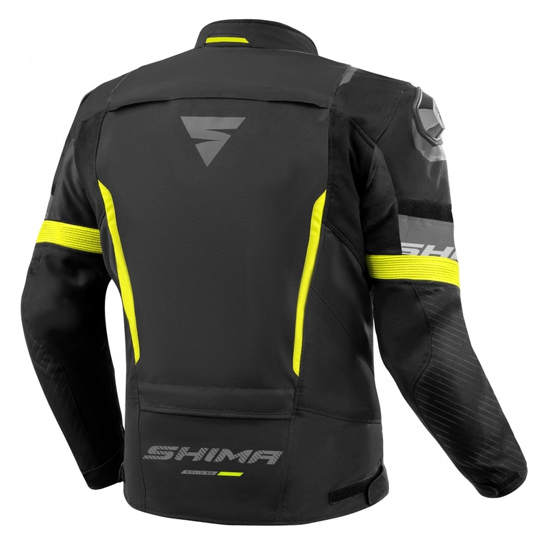 Мотоциклетно яке Shima Solid 2.0 black-fluo yellow