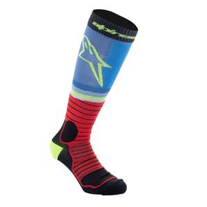 Чорапи Alpinestars MX PRO черно-червено флуоресто-жълто флуоро-синьо