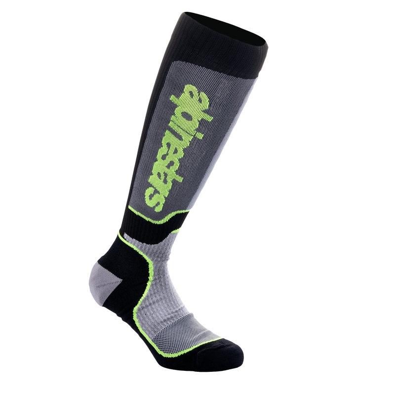 Чорапи Alpinestars MX Plus черно-сиво-флуо жълто