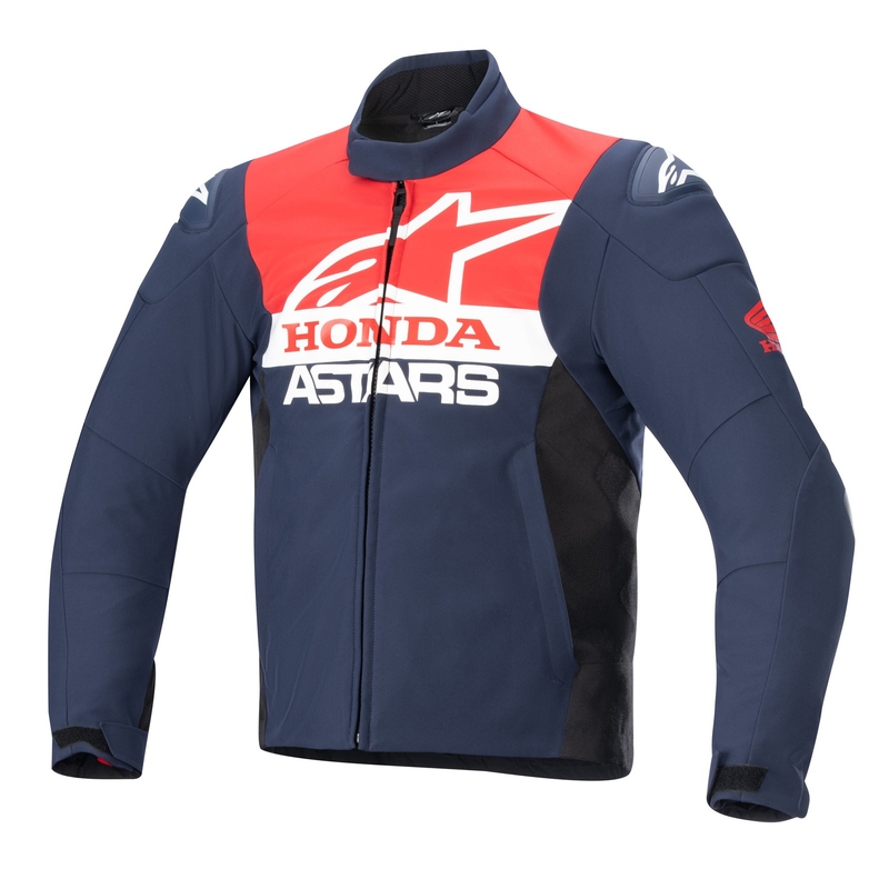 Alpinestars SMX Водоустойчиво мотоциклетно яке Honda, синьо-черно-червено-бяло