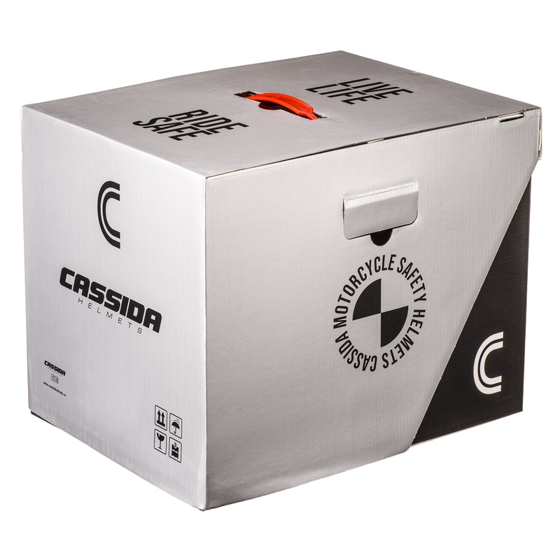 Каска за мотокрос Cassida Cross Pro 2 Contra fluo жълто-оранжево-синя